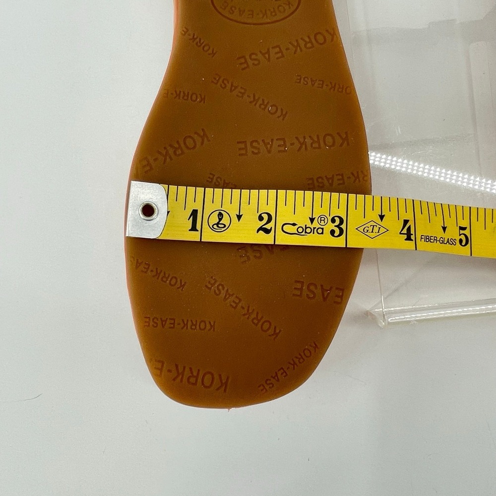Kork-Ease Womens Mesa Slide Sandals 7M Orange Leather Wedge KE0023508 Studs - Picture 14 of 14
